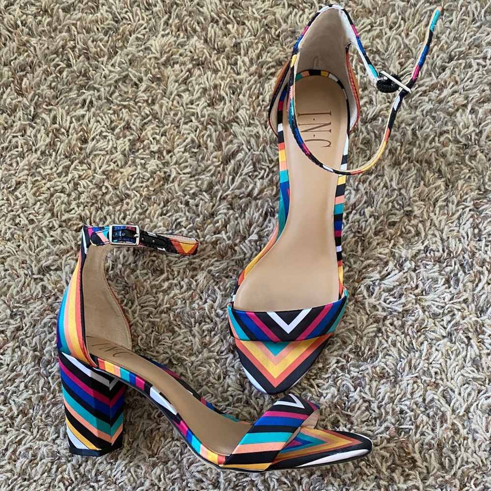 Open Toe Multicolor Heels